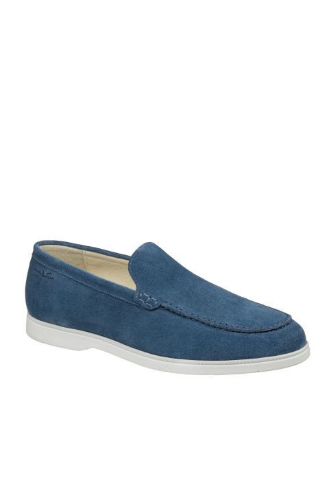 Ascona Slipper aus blau Veloursleder