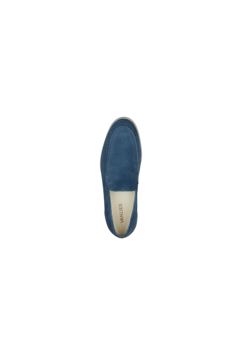 Ascona Slipper aus blau Veloursleder