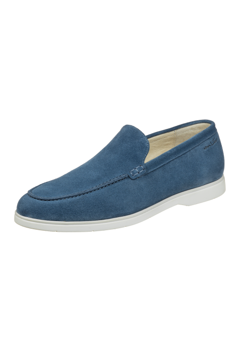 Ascona Slipper aus blau Veloursleder