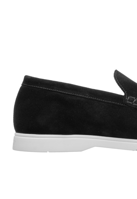 Ascona Slipper aus schwarz  Veloursleder