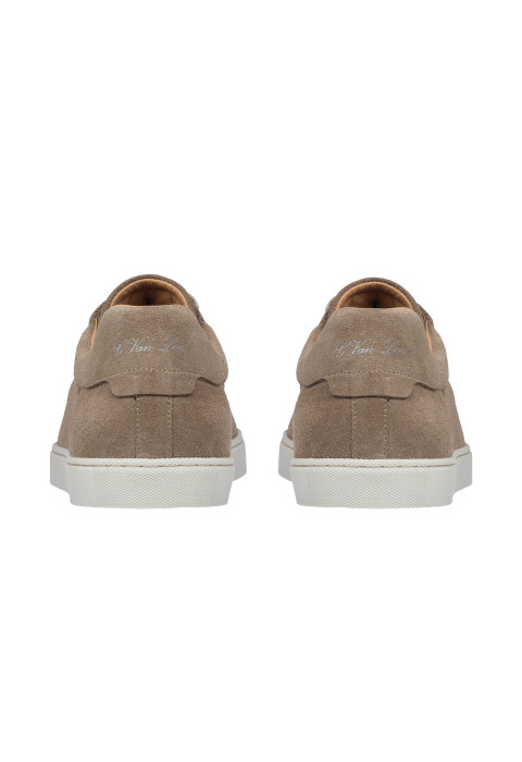 Napoli-Sneaker aus sandbeigem Veloursleder