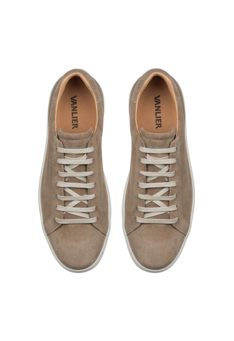 Napoli-Sneaker aus sandbeigem Veloursleder