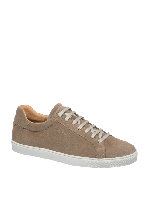Napoli-Sneaker aus sandbeigem Veloursleder