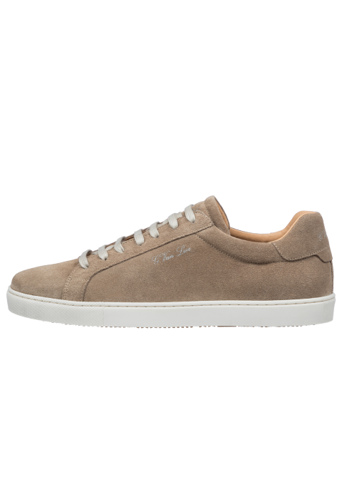 Napoli-Sneaker aus sandbeigem Veloursleder