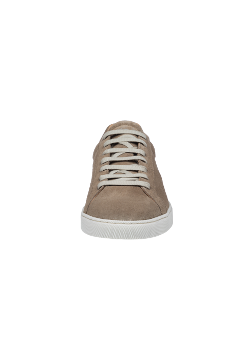 Napoli-Sneaker aus sandbeigem Veloursleder