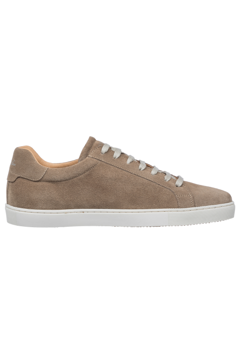 Napoli-Sneaker aus sandbeigem Veloursleder