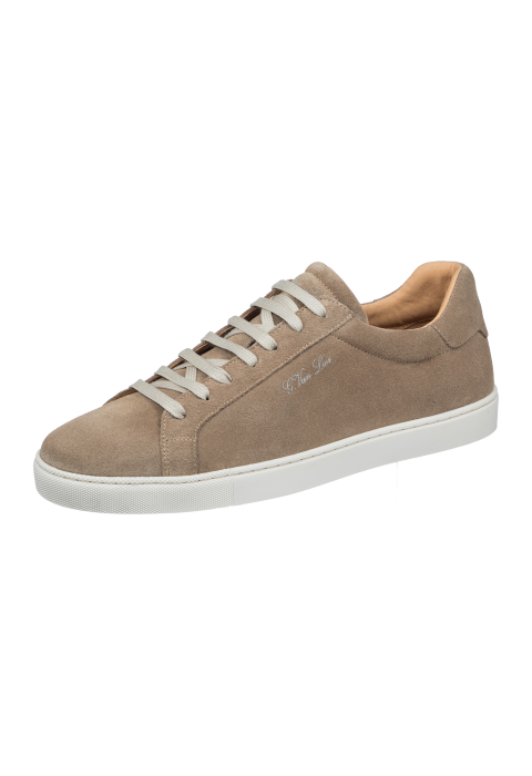 Napoli-Sneaker aus sandbeigem Veloursleder