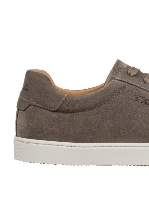 Taupefarbener Napoli-Sneaker aus Veloursleder