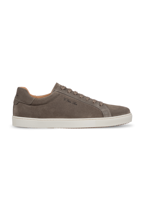 Taupefarbener Napoli-Sneaker aus Veloursleder