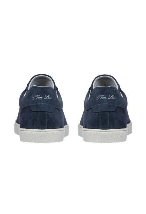Marineblauer Napoli-Sneaker aus Veloursleder