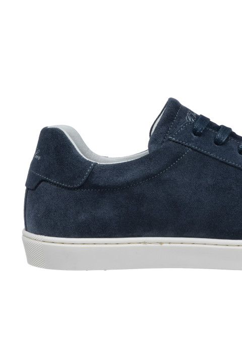 Marineblauer Napoli-Sneaker aus Veloursleder