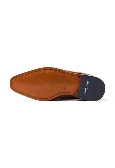 Rhodes Schnürschuhe aus cognacfarbenem Leder
