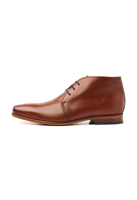 Rhodes Schnürschuhe aus cognacfarbenem Leder