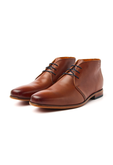 Rhodes Schnürschuhe aus cognacfarbenem Leder