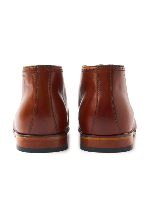 Rhodes Schnürschuhe aus cognacfarbenem Leder