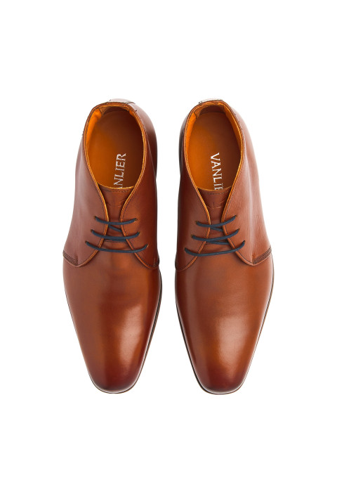 Rhodes Schnürschuhe aus cognacfarbenem Leder