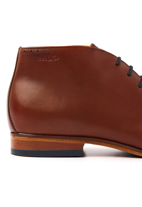 Rhodes Schnürschuhe aus cognacfarbenem Leder