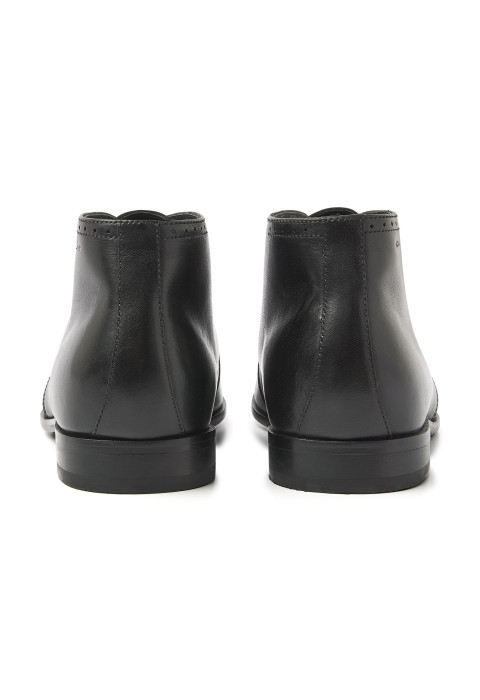 Rhodes Schnürschuhe aus schwarz Leder