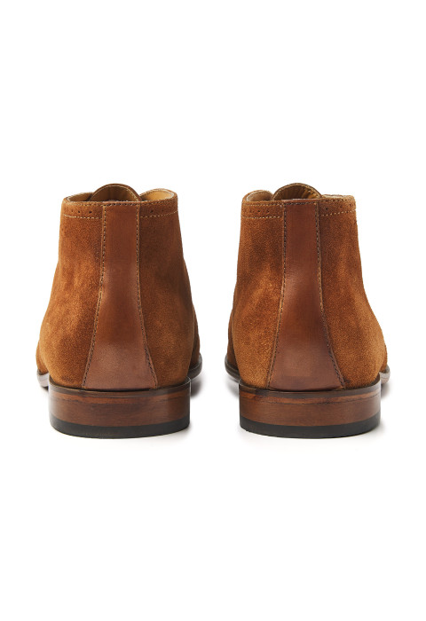 Rhodes Schnürschuhe aus cognacfarbenem Schweden