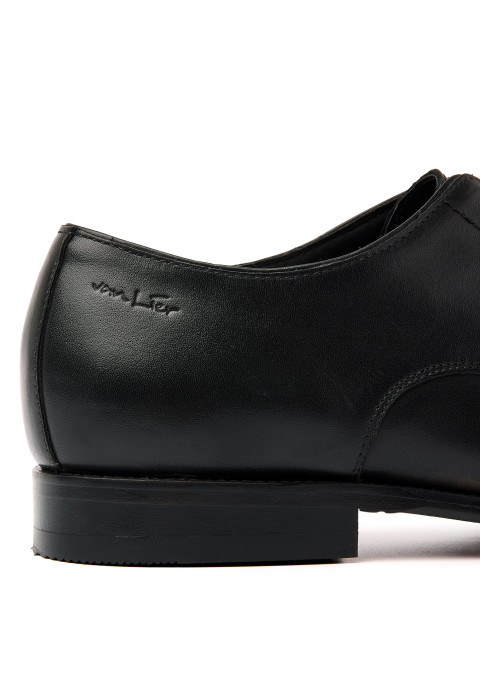 Schwarzer Glattleder-Schnürschuh Madison
