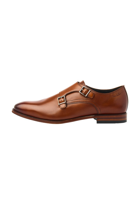 Cognacfarbener Madison-Schnallenschuh aus Glattleder
