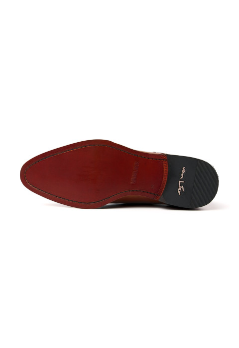 Cognacfarbener Madison-Schnallenschuh aus Glattleder