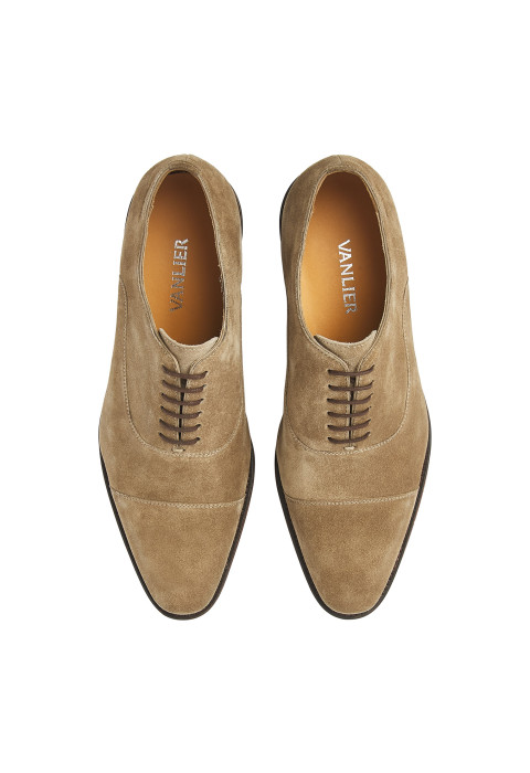 Madison Schnürschuh aus Wildleder in Taupe