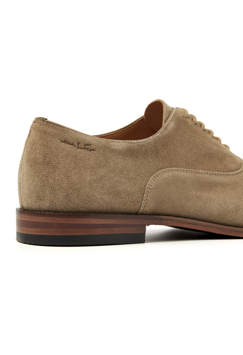 Madison Schnürschuh aus Wildleder in Taupe