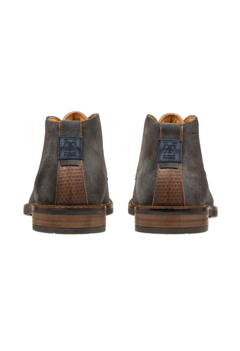 Brauner, cognacfarbener Boston-Boot aus Glattleder