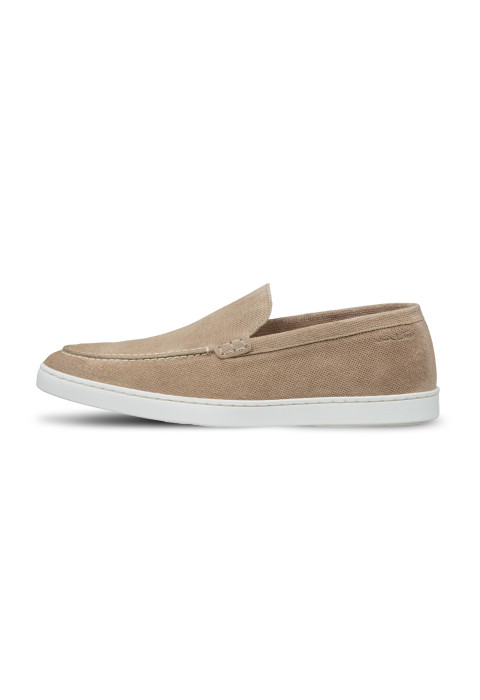 Lugano Slipper aus sand beige Wildleder