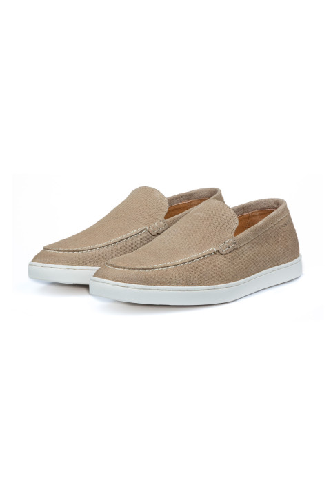 Lugano Slipper aus sand beige Wildleder
