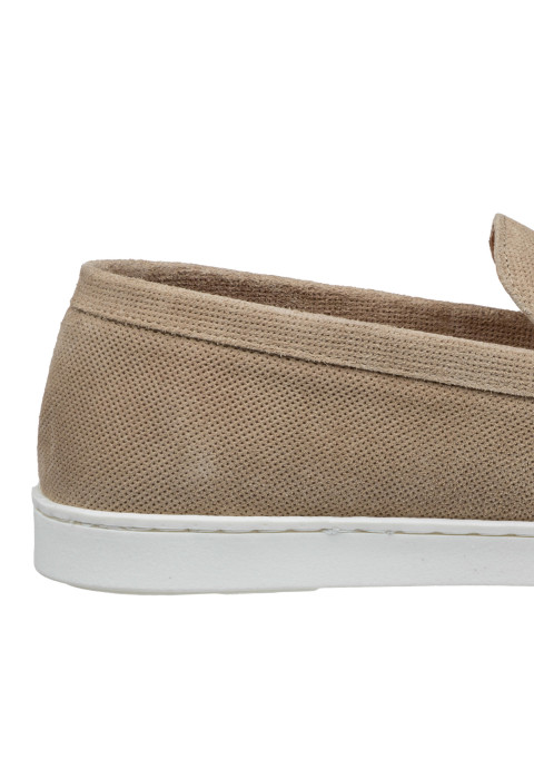 Lugano Slipper aus sand beige Wildleder