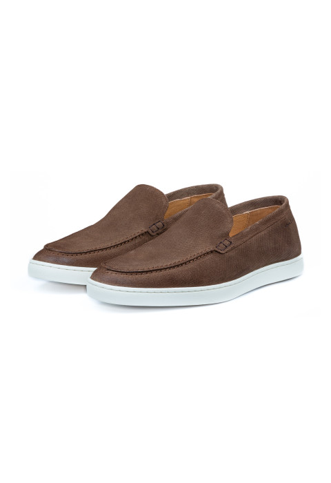 Lugano Slipper aus Hellbraun Wildleder