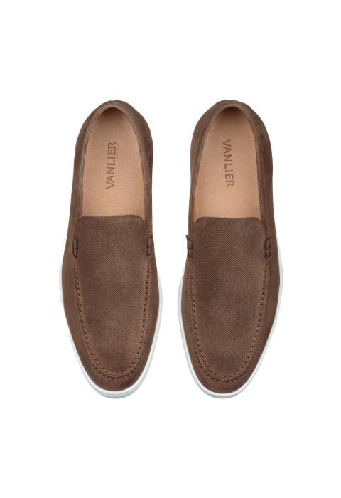 Lugano Slipper aus Hellbraun Wildleder