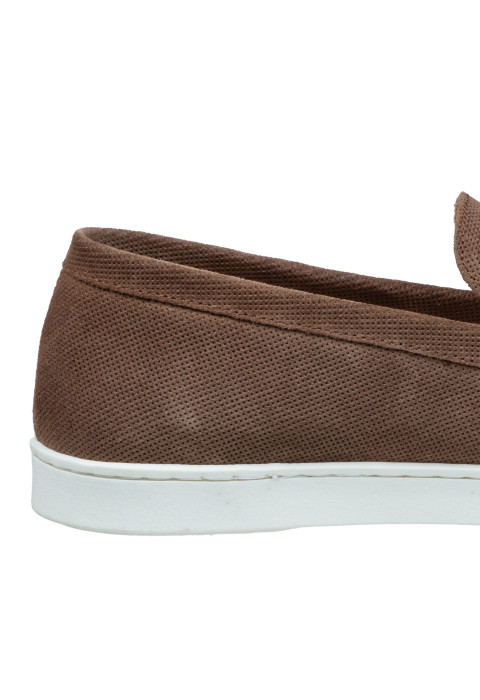 Lugano Slipper aus Hellbraun Wildleder