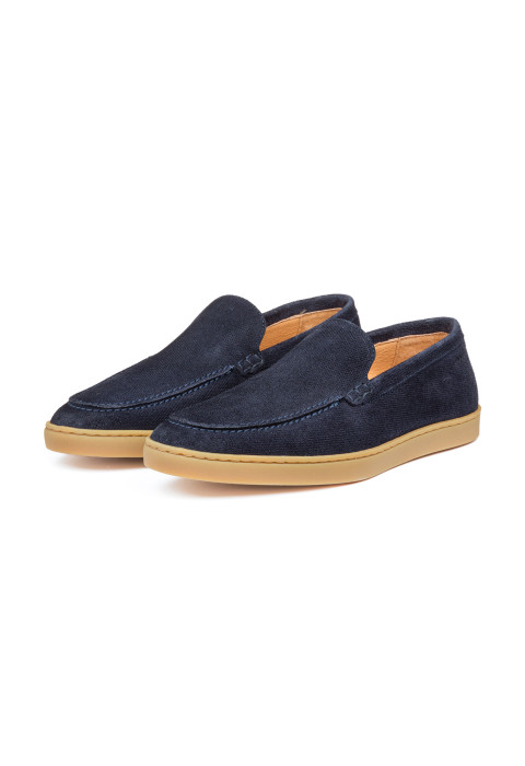 Lugano Slipper aus navy blue Wildleder