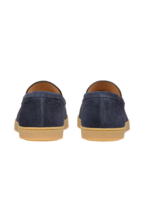 Lugano Slipper aus navy blue Wildleder