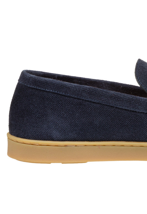 Lugano Slipper aus navy blue Wildleder