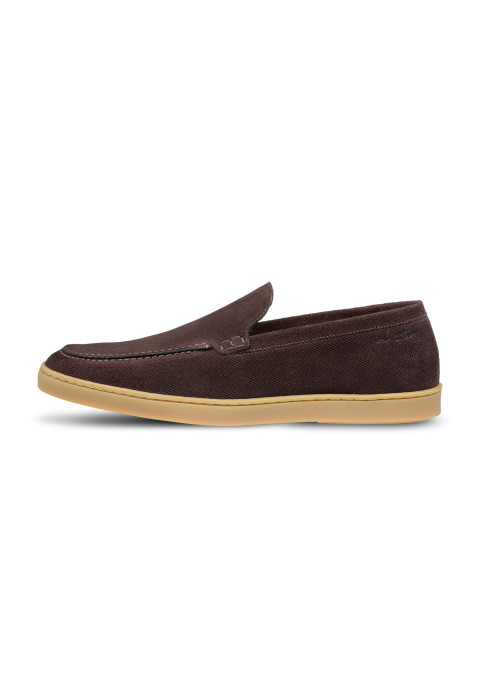 Lugano Slipper aus dunkel braun Wildleder