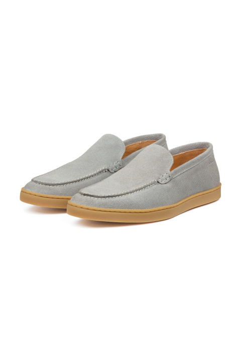 Lugano Slipper aus hell grau Wildleder