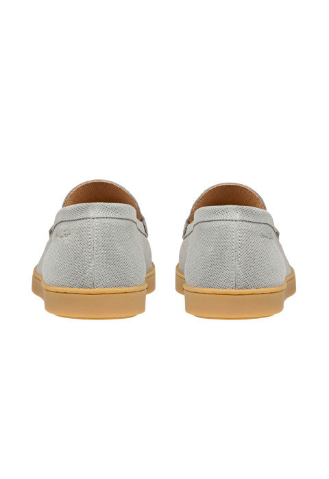 Lugano Slipper aus hell grau Wildleder