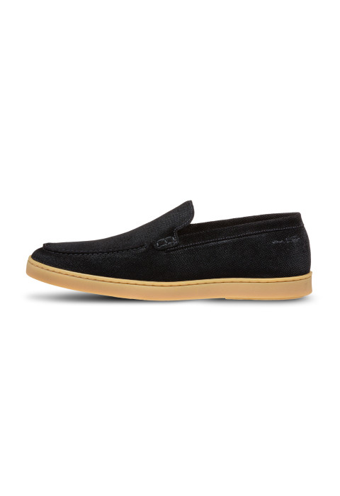 Lugano Slipper aus schwarz Wildleder