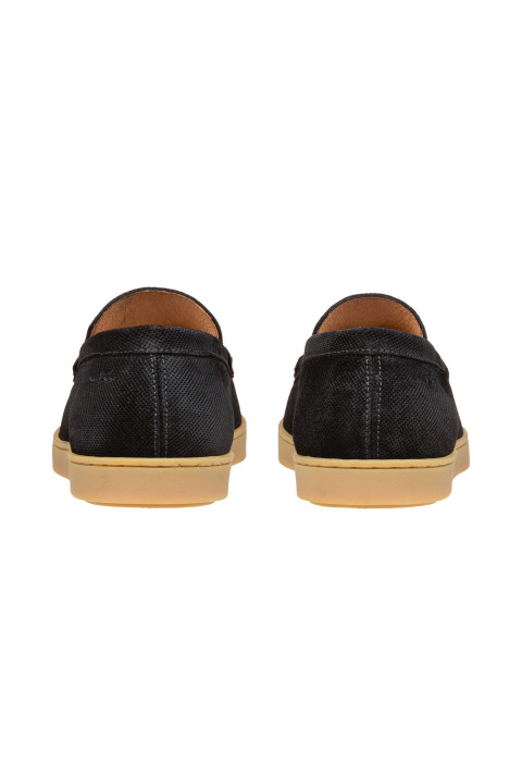Lugano Slipper aus schwarz Wildleder