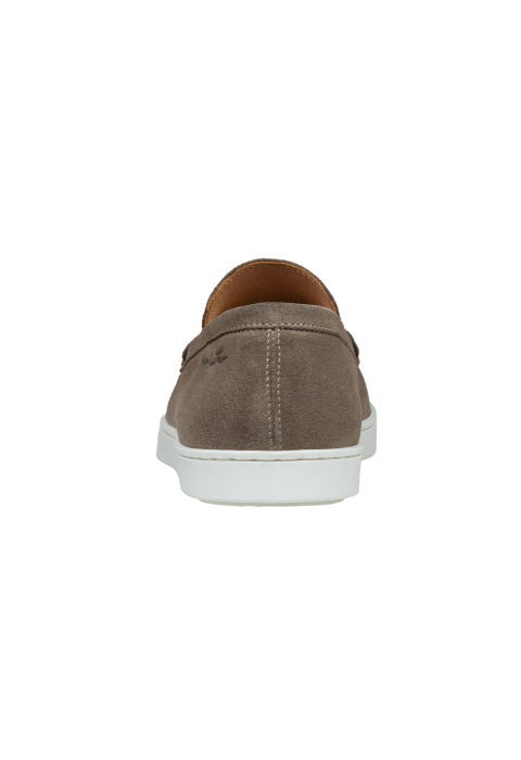 Lugano Slipper aus taupe Veloursleder