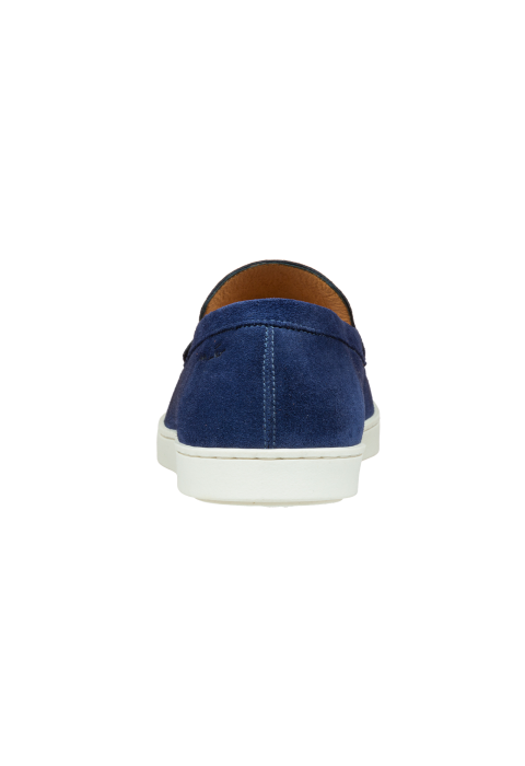 Lugano Slipper aus blau Veloursleder