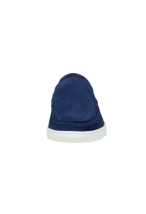 Lugano Slipper aus blau Veloursleder