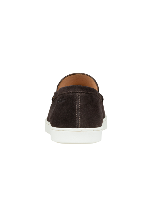 Lugano Slipper aus dunkel braun Veloursleder