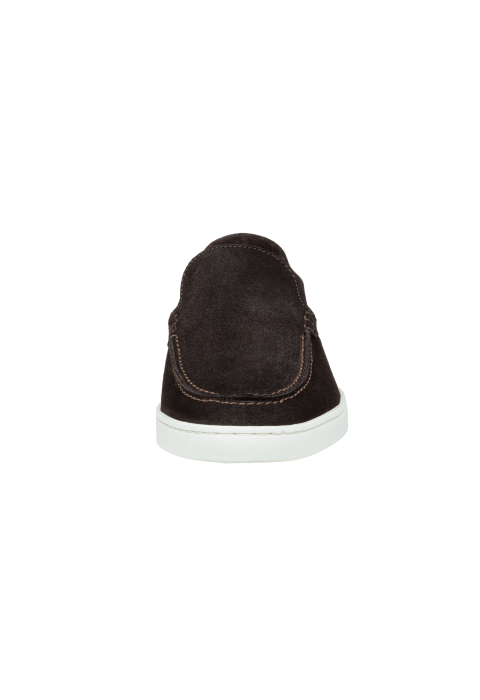 Lugano Slipper aus dunkel braun Veloursleder