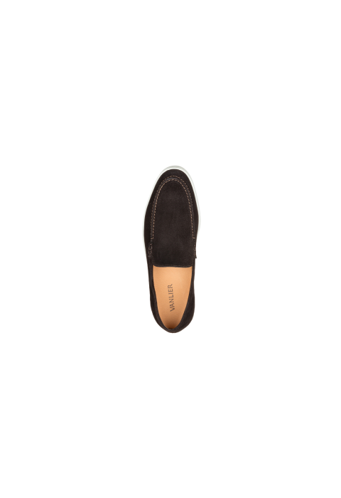 Lugano Slipper aus dunkel braun Veloursleder