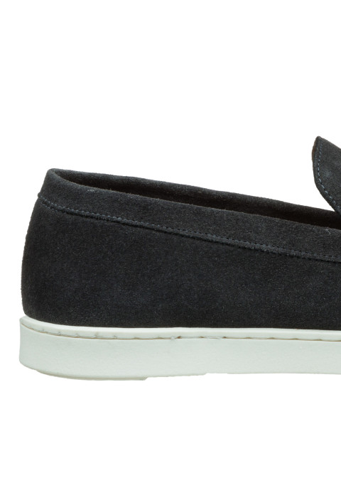 Lugano Slipper aus hell grau Veloursleder